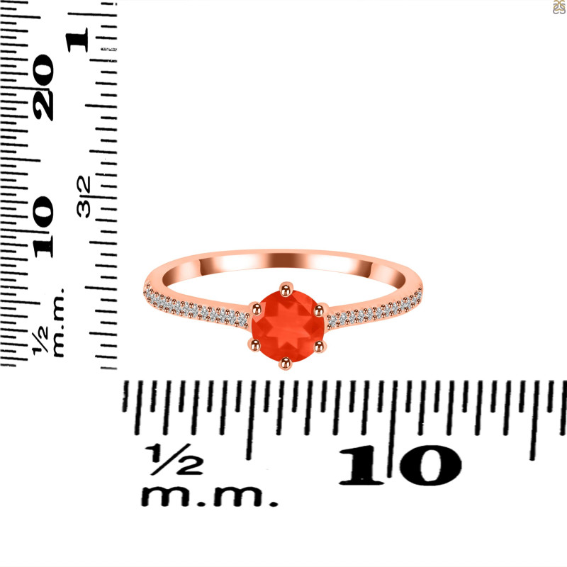 Red Onyx & White Topaz Ring ROX-RDR-3143.