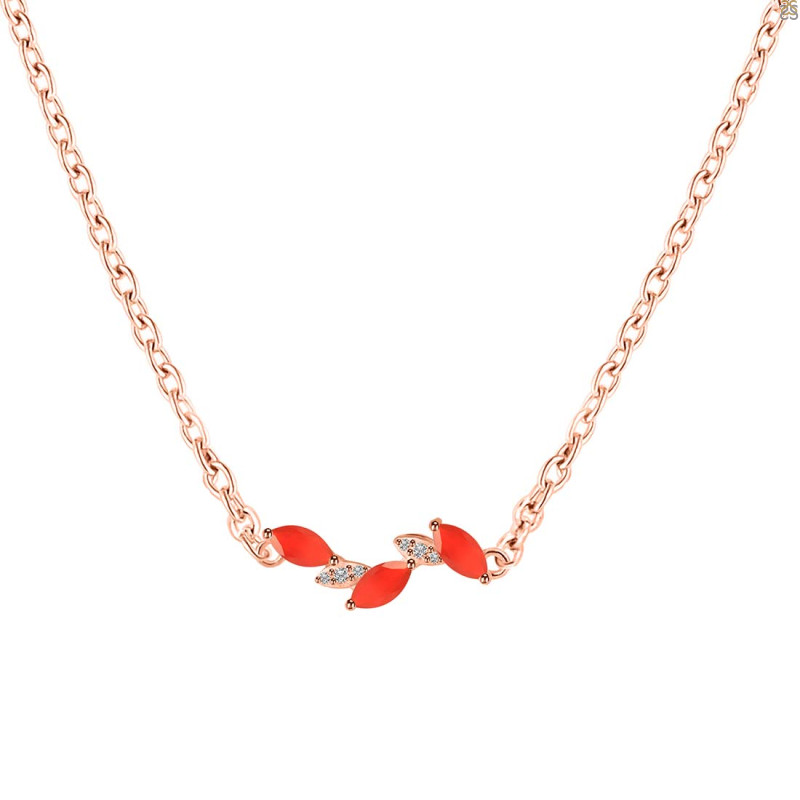 Red Onyx & White Topaz Necklace ROX-RDN-460.