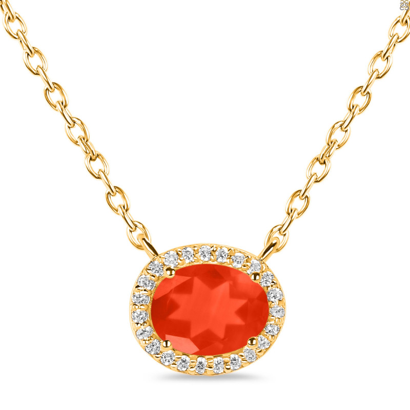 Red Onyx & White Topaz Necklace ROX-RN-85.