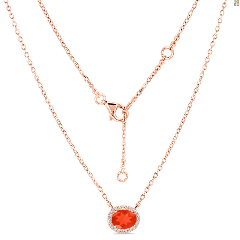 Red Onyx & White Topaz Necklace ROX-RN-85.
