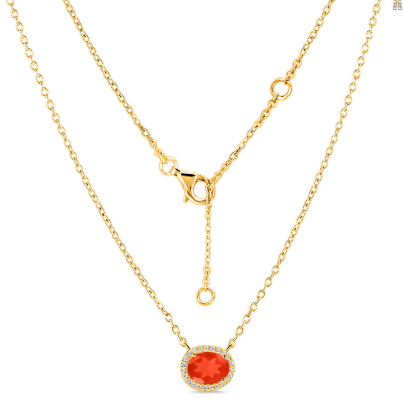 Red Onyx & White Topaz Necklace ROX-RN-85.