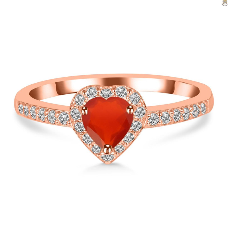 Red Onyx & White Topaz Ring ROX-RR-423.