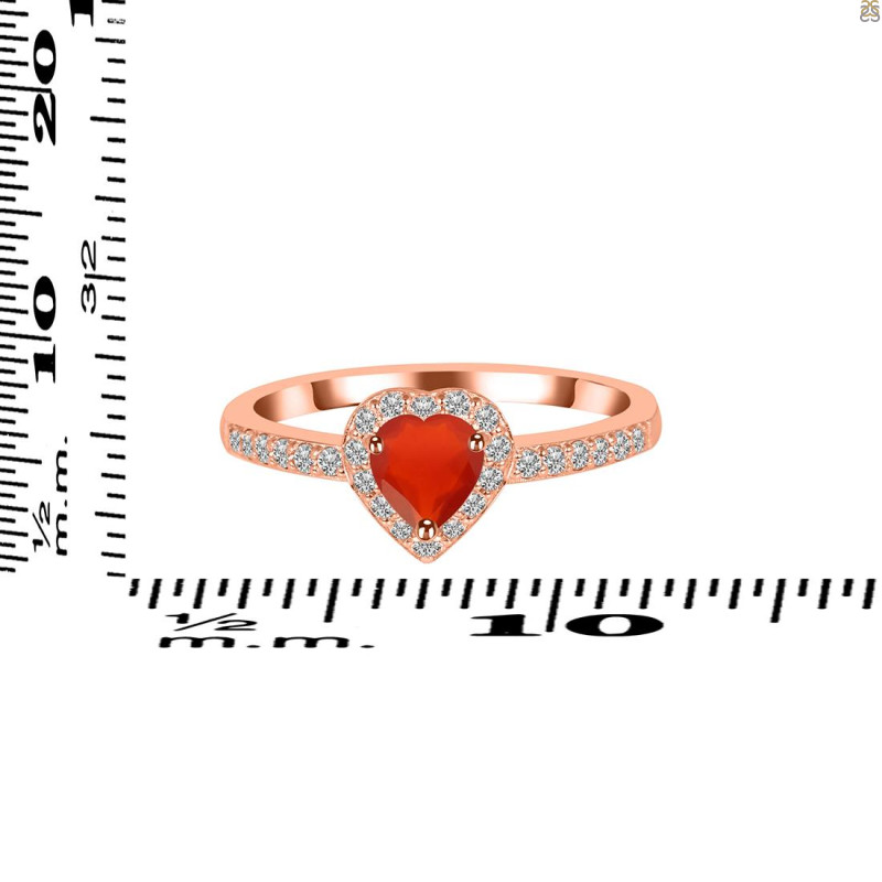 Red Onyx & White Topaz Ring ROX-RR-423.