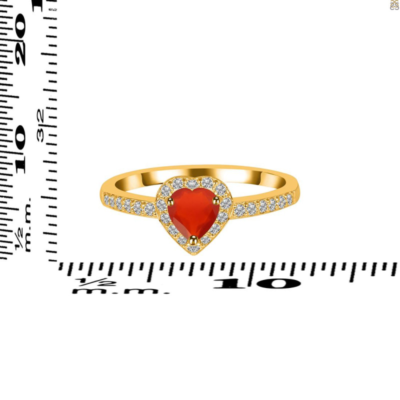Red Onyx & White Topaz Ring ROX-RR-423.