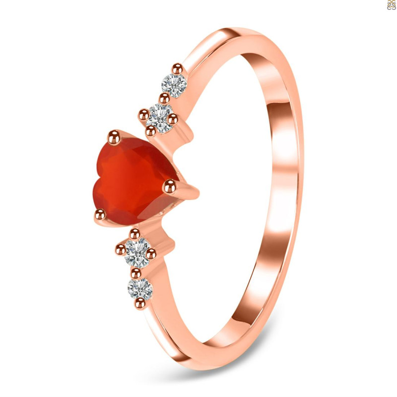 Red Onyx & White Topaz Ring ROX-RR-424.