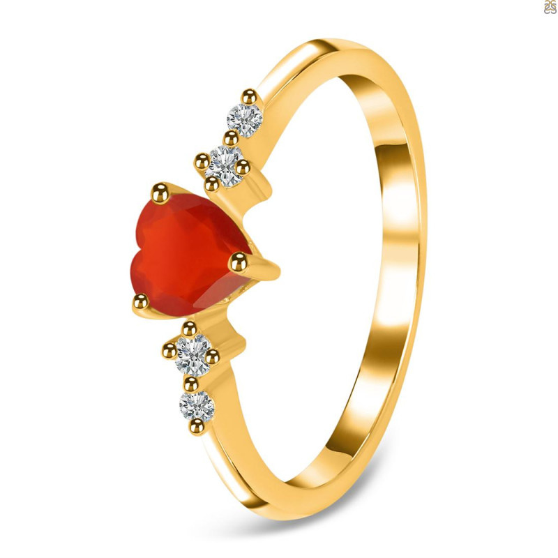 Red Onyx & White Topaz Ring ROX-RR-424.
