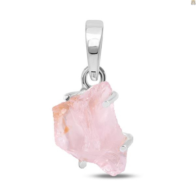 Rose Quartz Rough Pendant-SP RSQ-1-111
