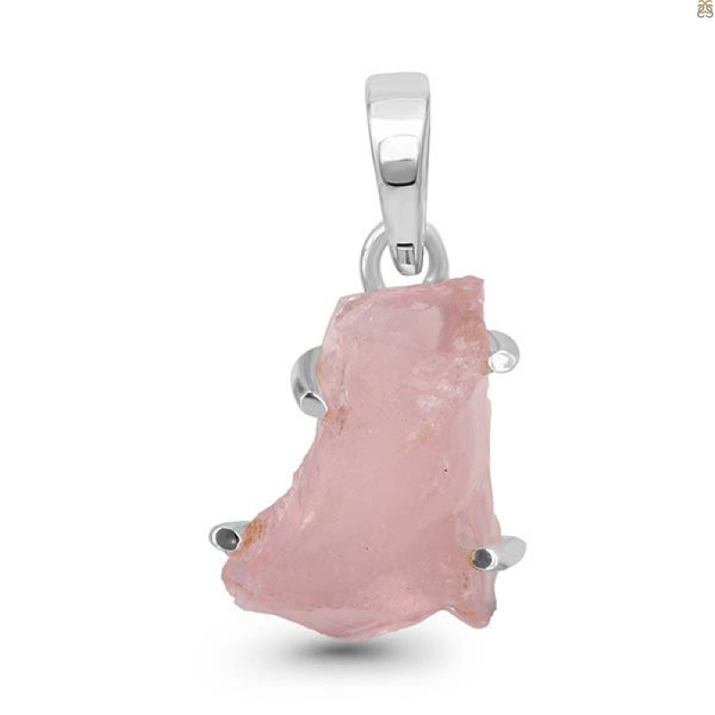 Rose Quartz Rough Pendant-SP RSQ-1-138