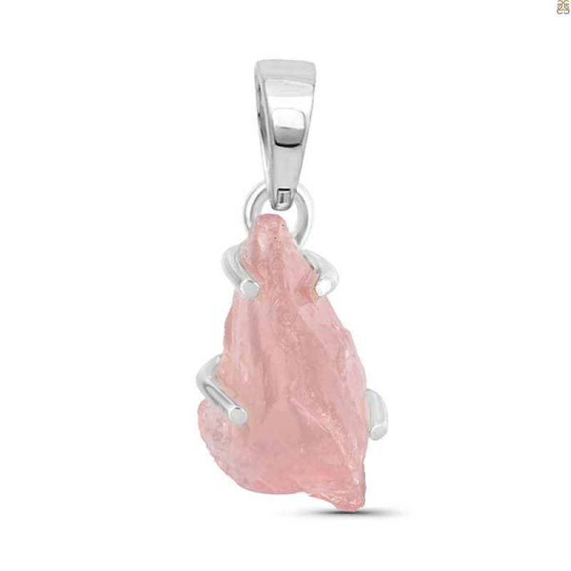 Rose Quartz Rough Pendant-SP RSQ-1-148