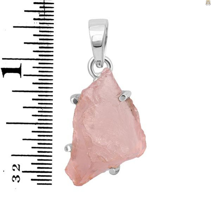 Rose Quartz Rough Pendant-SP RSQ-1-160