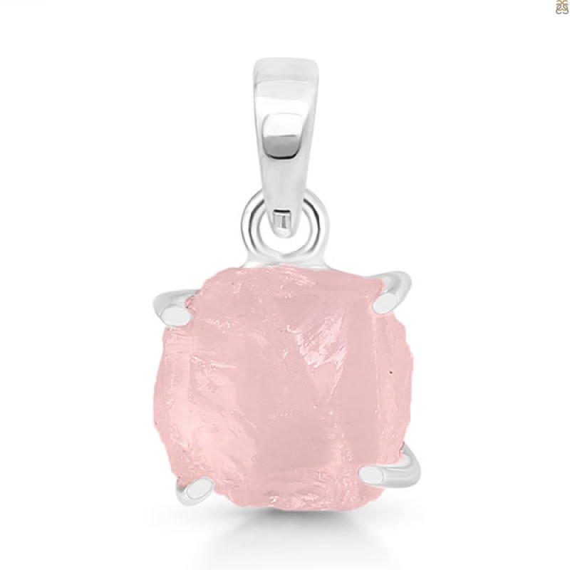 Rose Quartz Rough Pendant-SP RSQ-1-208