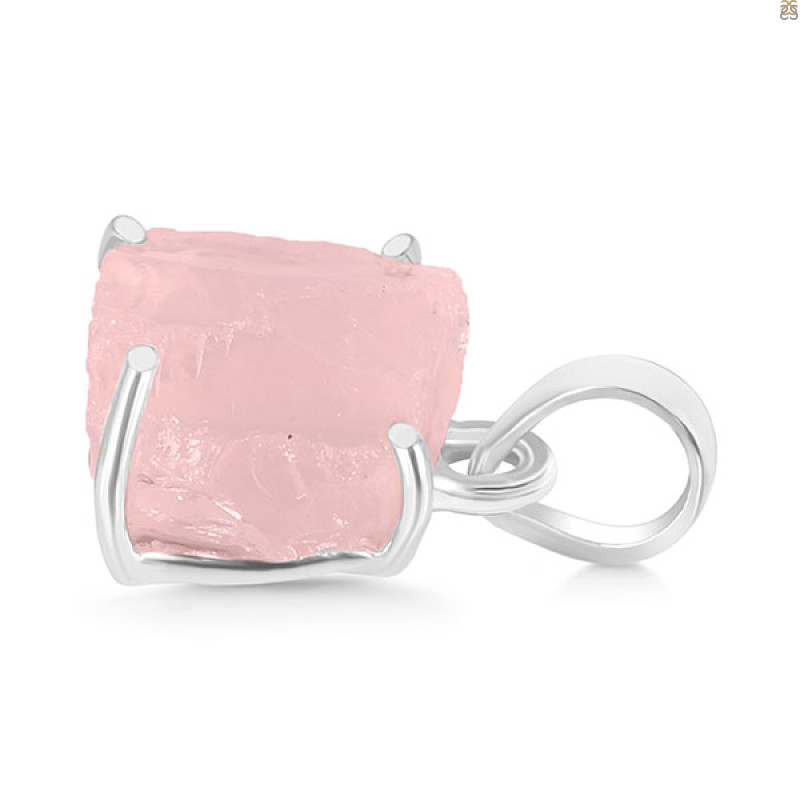 Rose Quartz Rough Pendant-SP RSQ-1-208