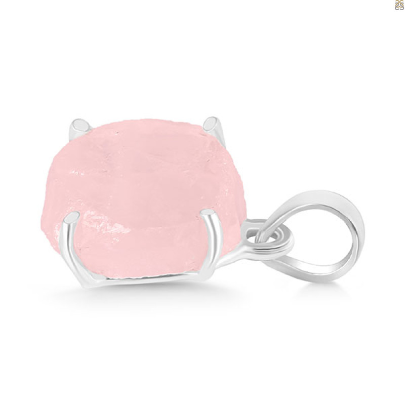 Rose Quartz Rough Pendant-SP RSQ-1-212