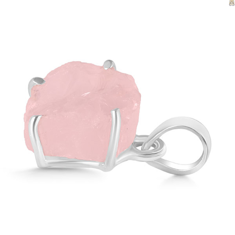 Rose Quartz Rough Pendant-SP RSQ-1-220