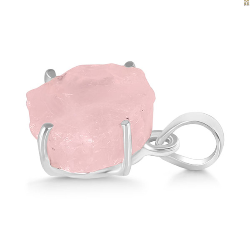 Rose Quartz Rough Pendant-SP RSQ-1-238