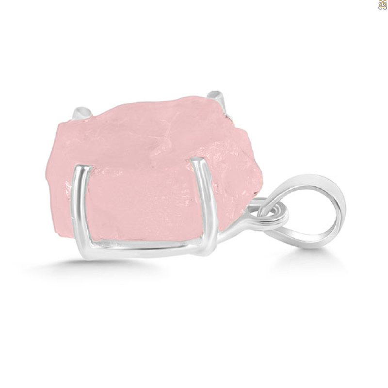 Rose Quartz Rough Pendant-SP RSQ-1-247
