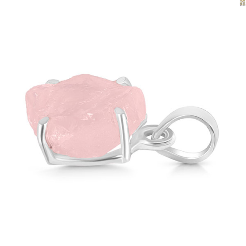 Rose Quartz Rough Pendant-SP RSQ-1-248
