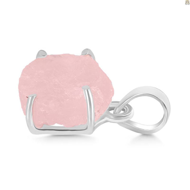 Rose Quartz Rough Pendant-SP RSQ-1-270