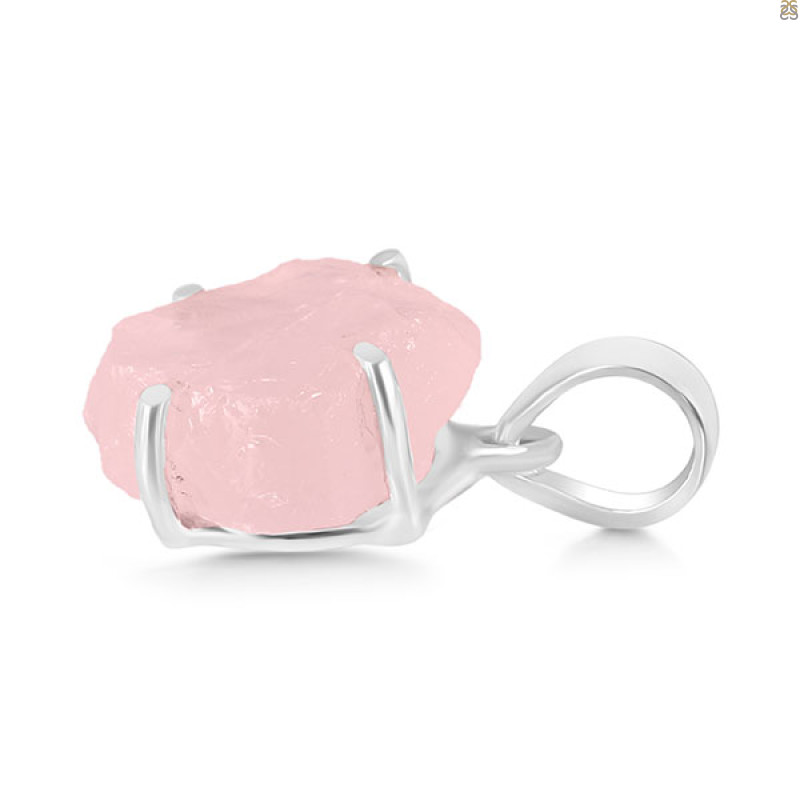 Rose Quartz Rough Pendant-SP RSQ-1-272