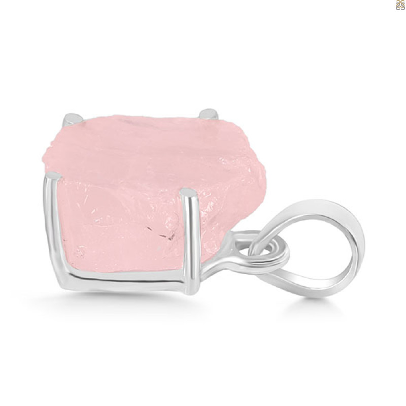 Rose Quartz Rough Pendant-SP RSQ-1-273