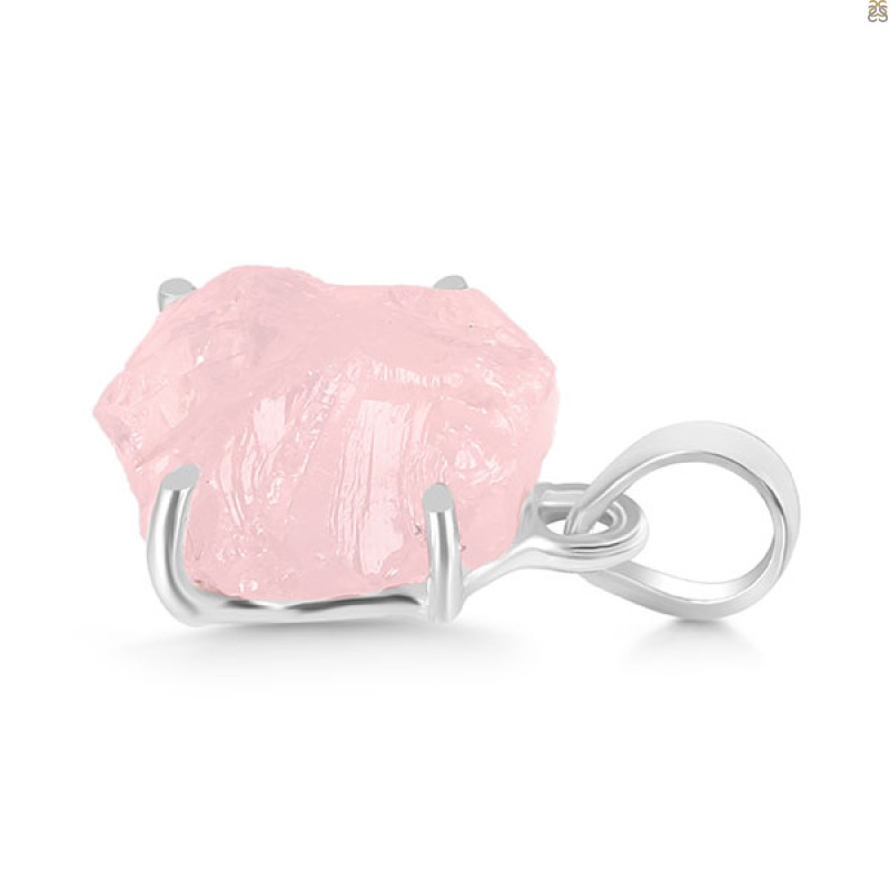 Rose Quartz Rough Pendant-SP RSQ-1-274