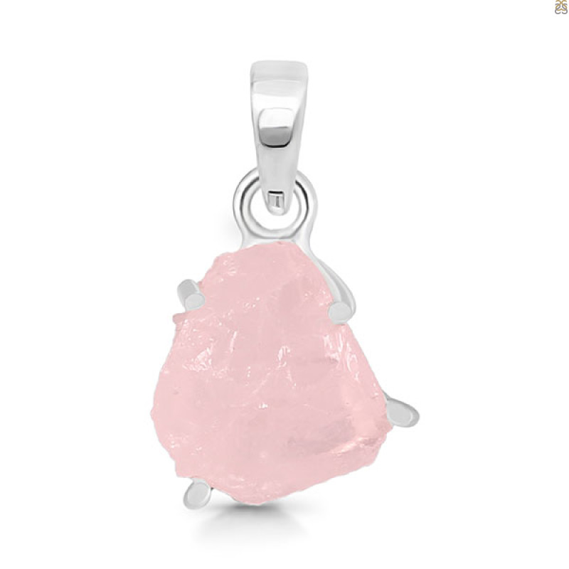 Rose Quartz Rough Pendant-SP RSQ-1-279
