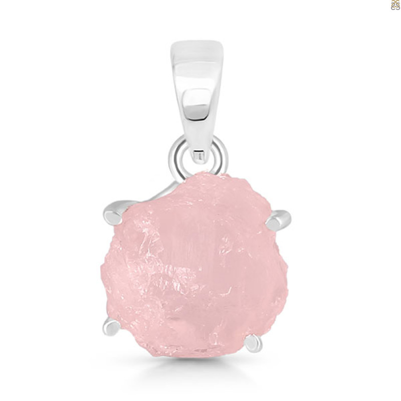 Rose Quartz Rough Pendant-SP RSQ-1-283