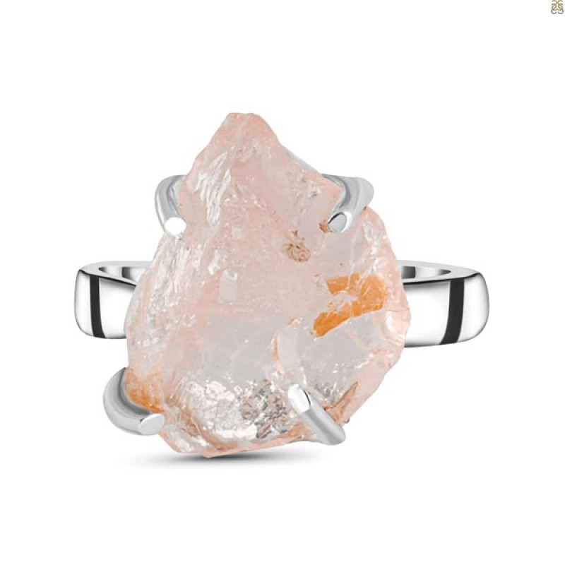 Rose Quartz Rough Ring-R-Size-8 RSQ-2-133