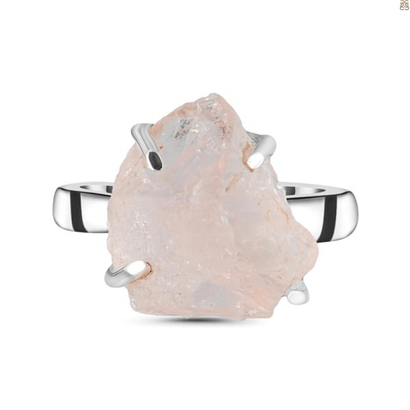 Rose Quartz Rough Ring-R-Size-10 RSQ-2-135