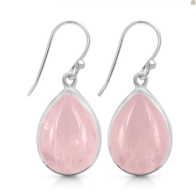 Rose Quartz Earring-E RSQ-3-102