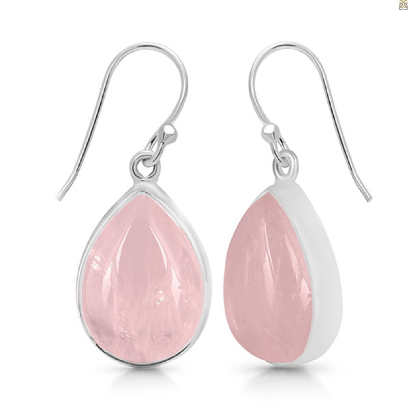 Rose Quartz Earring-E RSQ-3-102