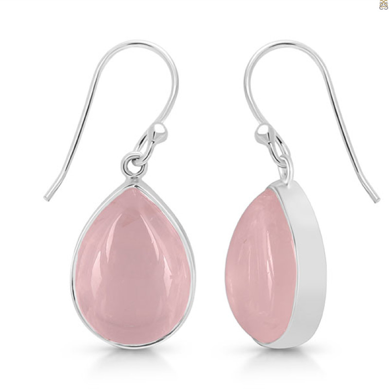 Rose Quartz Earring-E RSQ-3-104