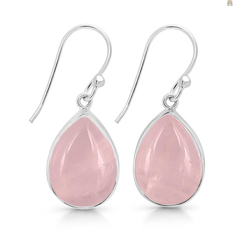 Rose Quartz Earring-E RSQ-3-105