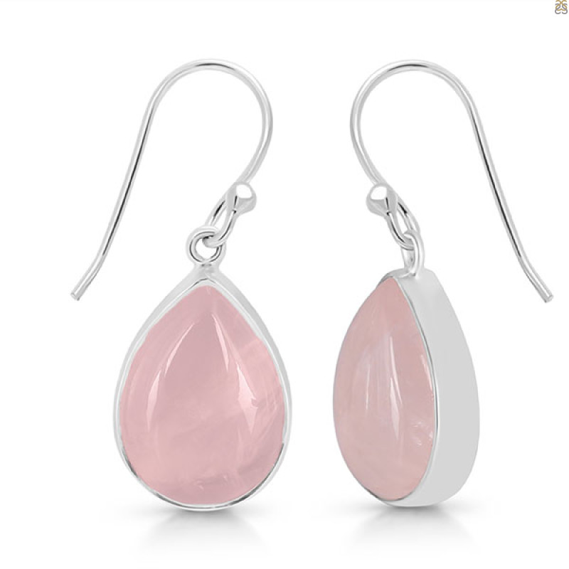 Rose Quartz Earring-E RSQ-3-105