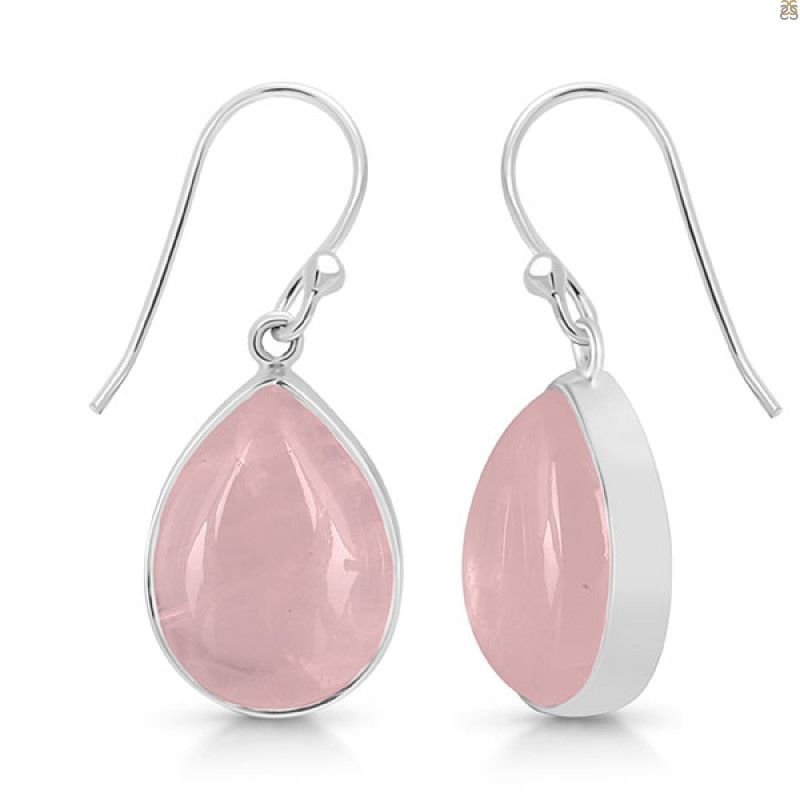 Rose Quartz Earring-E RSQ-3-106