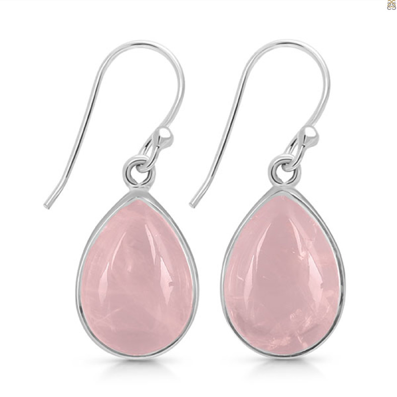 Rose Quartz Earring-E RSQ-3-108