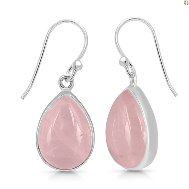 Rose Quartz Earring-E RSQ-3-108