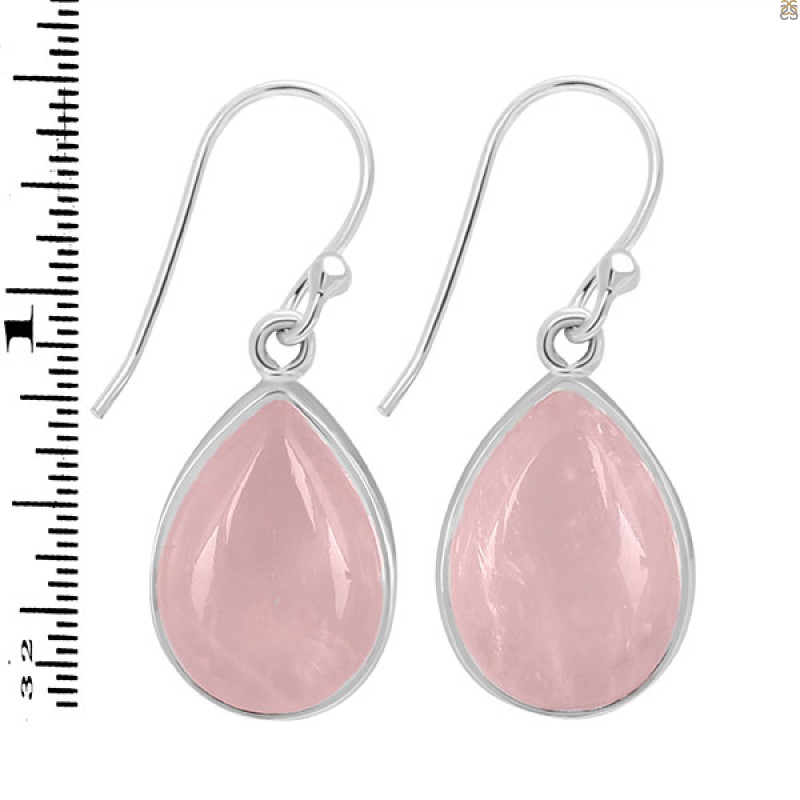 Rose Quartz Earring-E RSQ-3-110