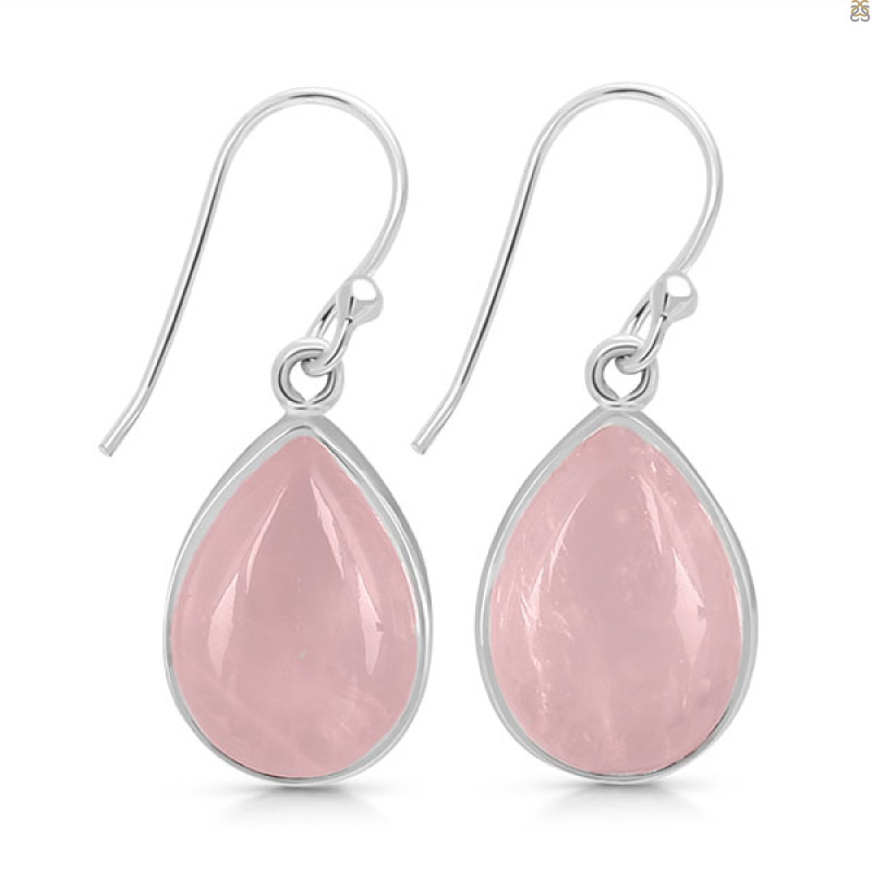 Rose Quartz Earring-E RSQ-3-110