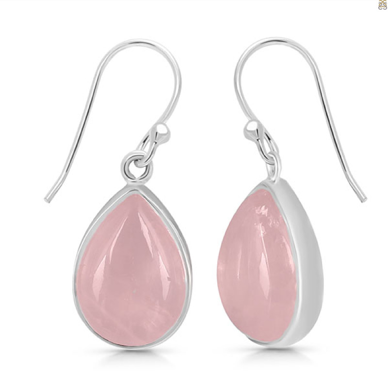 Rose Quartz Earring-E RSQ-3-110