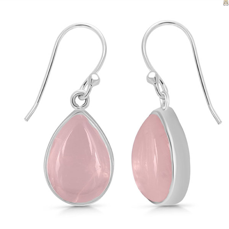 Rose Quartz Earring-E RSQ-3-111