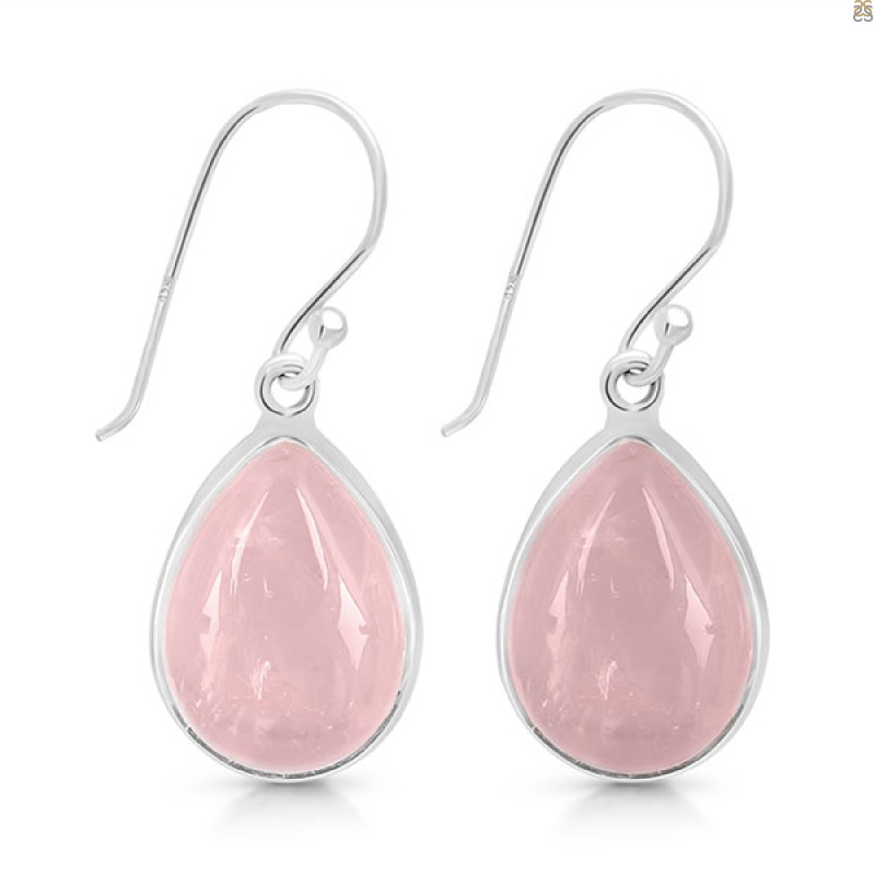 Rose Quartz Earring-E RSQ-3-113