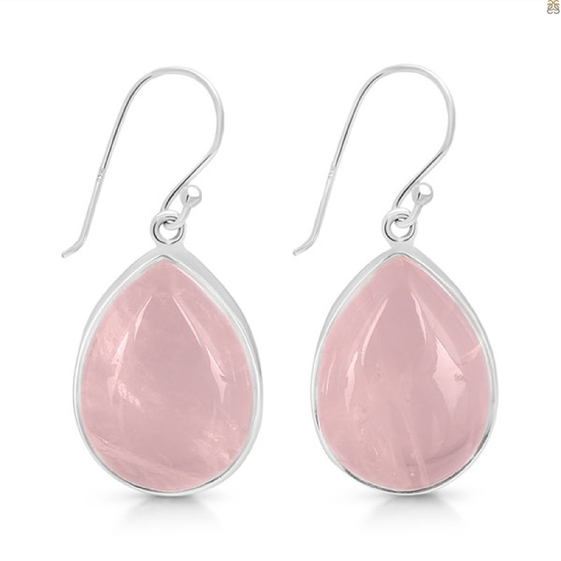 Rose Quartz Earring-E RSQ-3-115