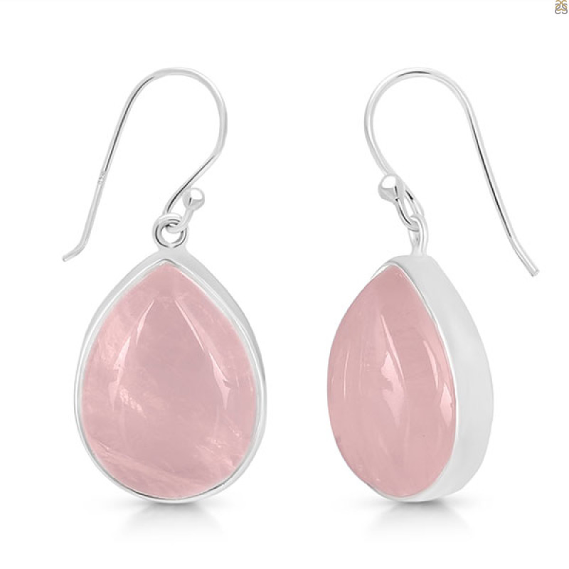 Rose Quartz Earring-E RSQ-3-115