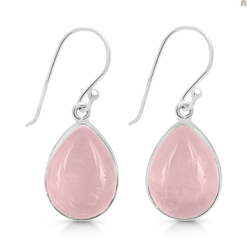 Rose Quartz Earring-E RSQ-3-116