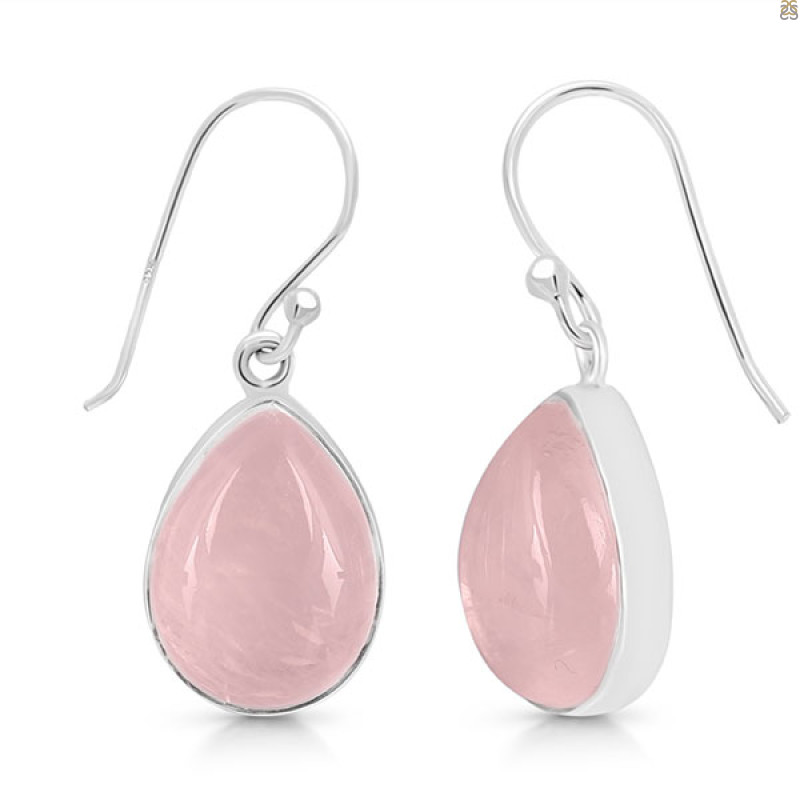 Rose Quartz Earring-E RSQ-3-116