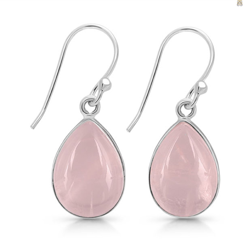 Rose Quartz Earring-E RSQ-3-118