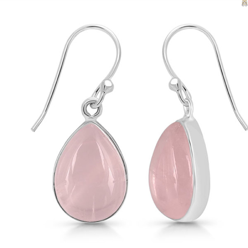 Rose Quartz Earring-E RSQ-3-118