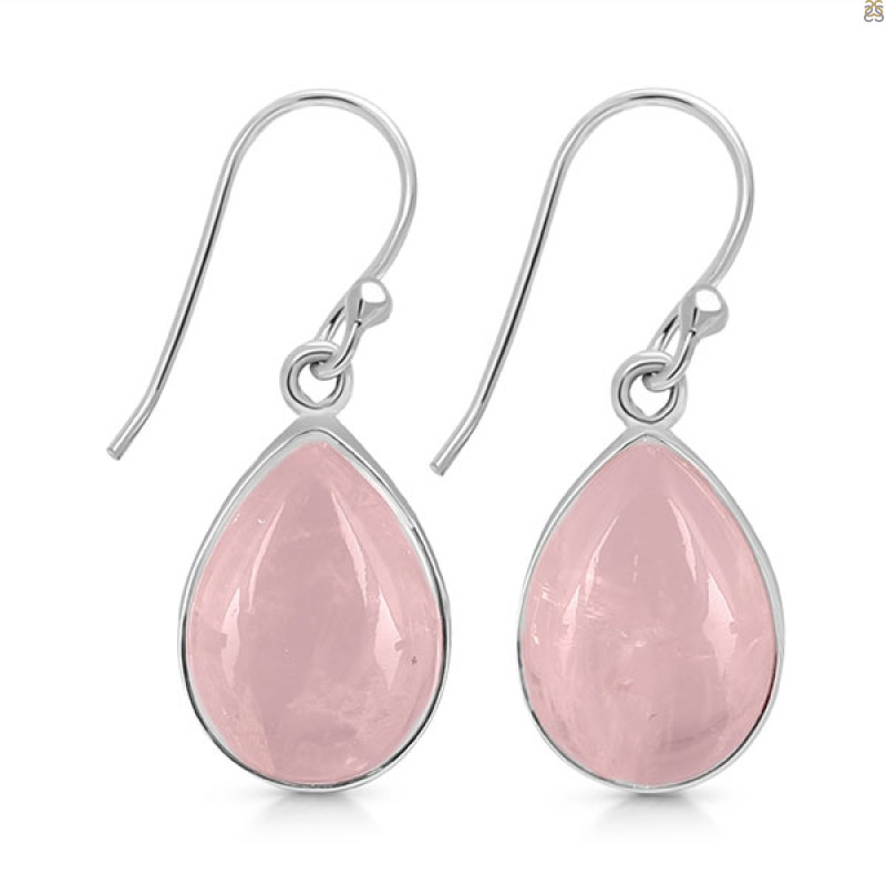 Rose Quartz Earring-E RSQ-3-120