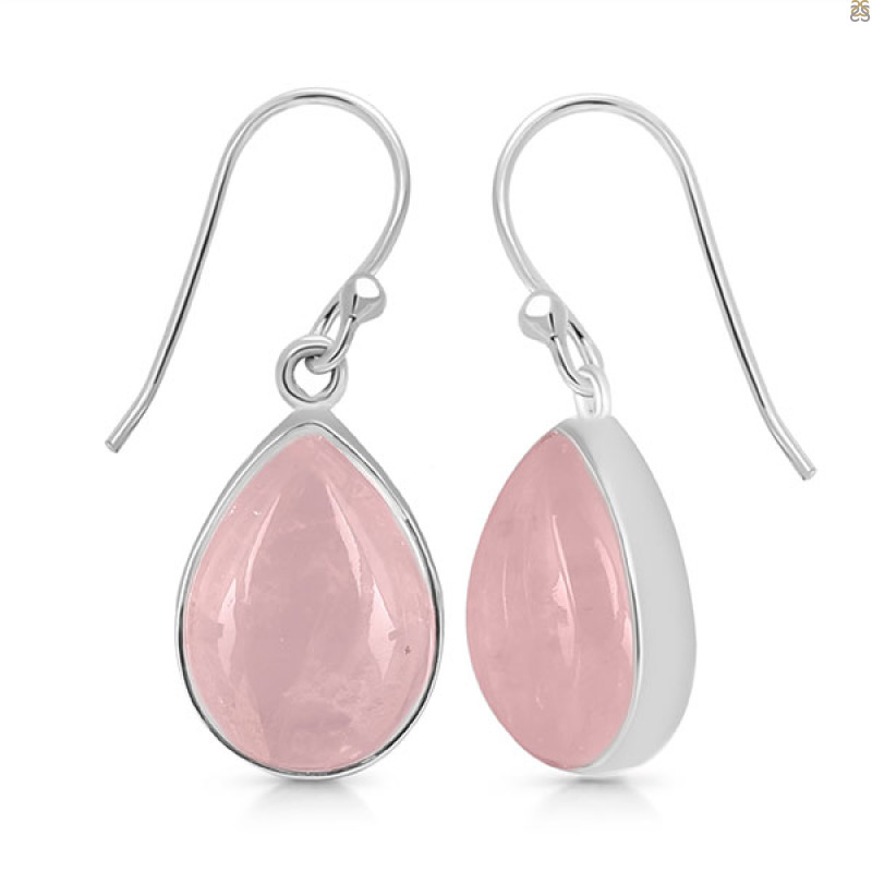 Rose Quartz Earring-E RSQ-3-120